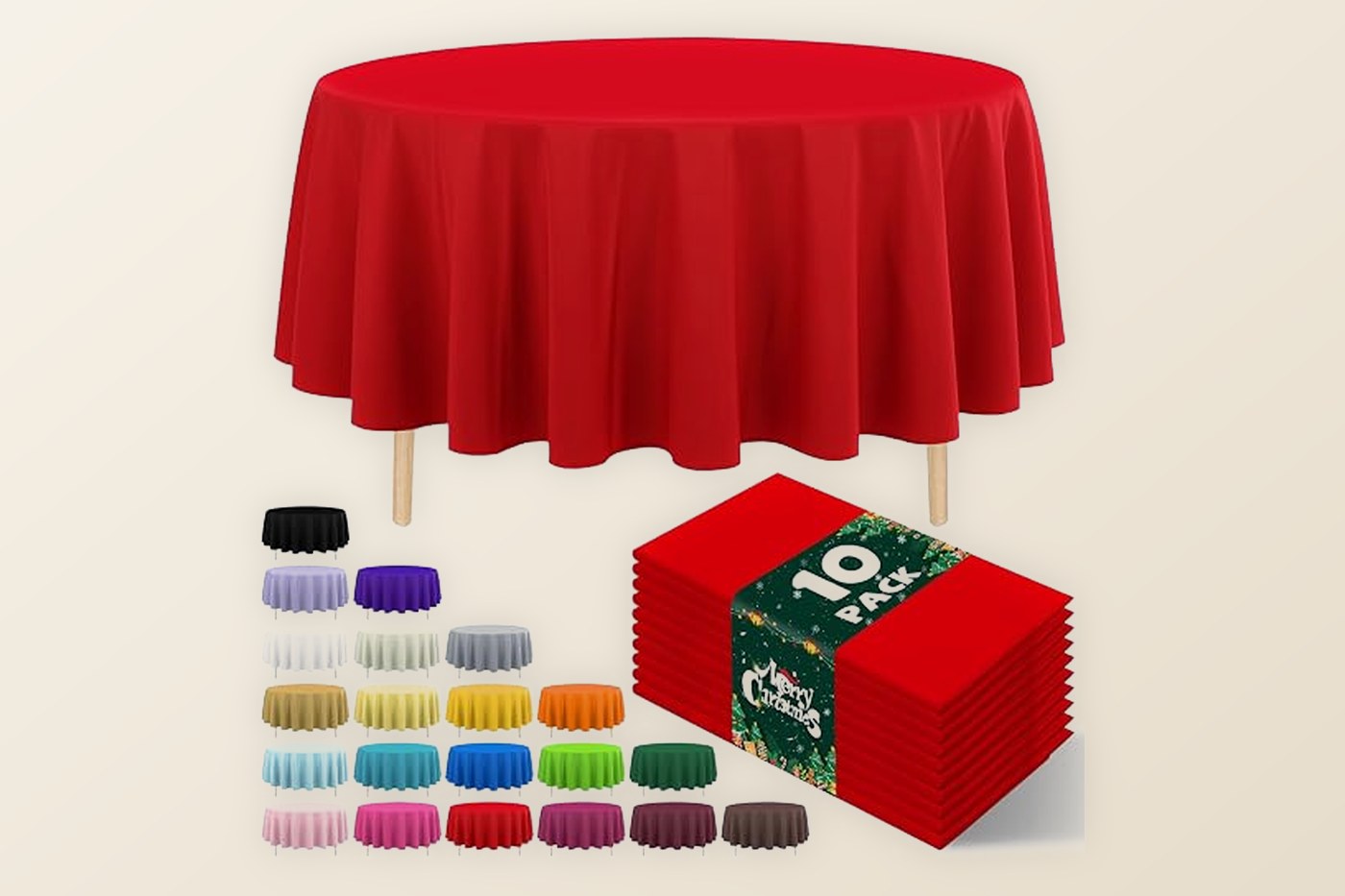 Dining table dressed with a JHDZDHY disposable plastic tablecloth