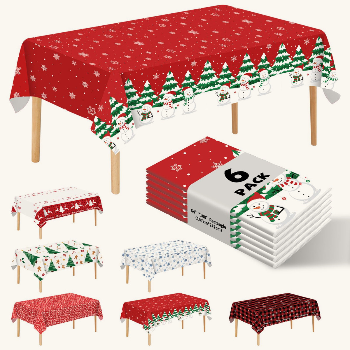 New Year & Winter tablecloth