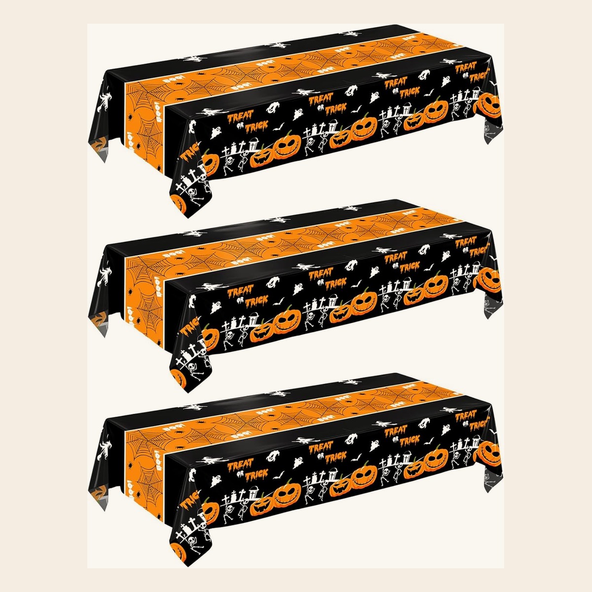3 pack Halloween tablecloth