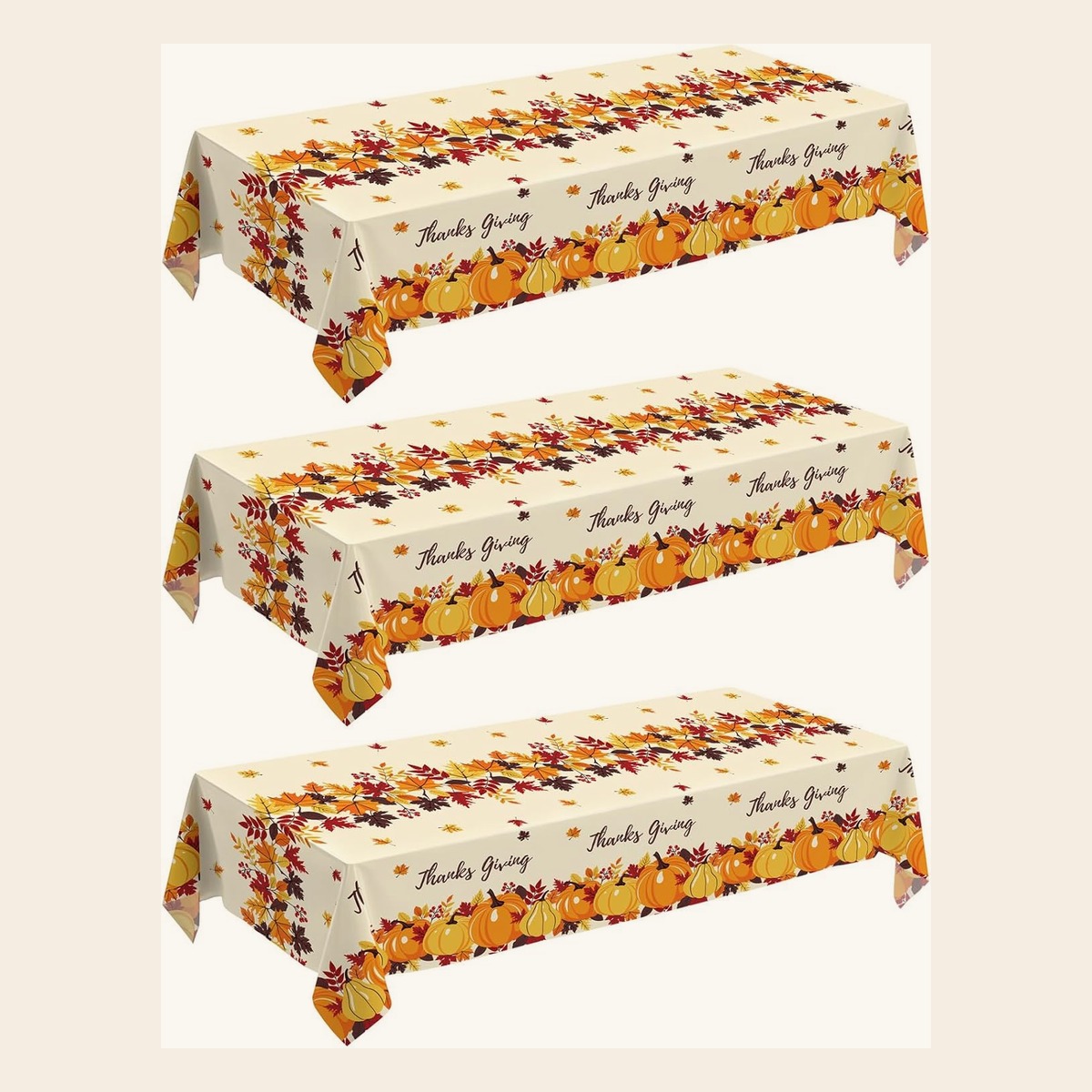 3 pack Thanksgiving tablecloth