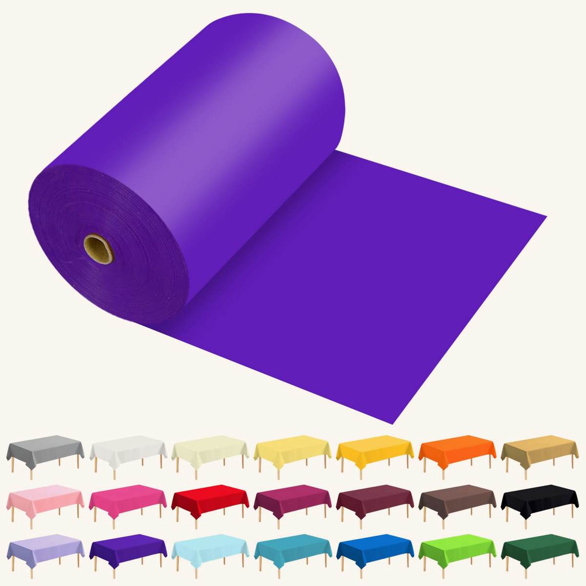 54" &times; 600 Feet Roll disposable plastic tablecloth